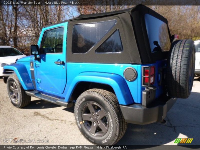 Hydro Blue Pearl / Black 2016 Jeep Wrangler Sport