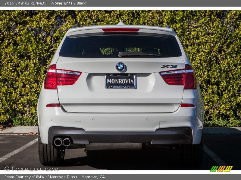 Alpine White / Black 2016 BMW X3 xDrive35i