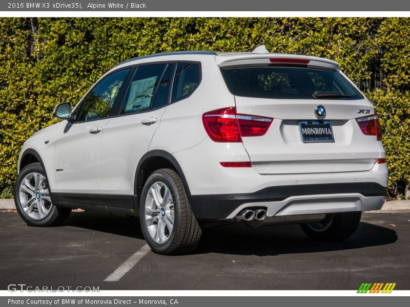 Alpine White / Black 2016 BMW X3 xDrive35i