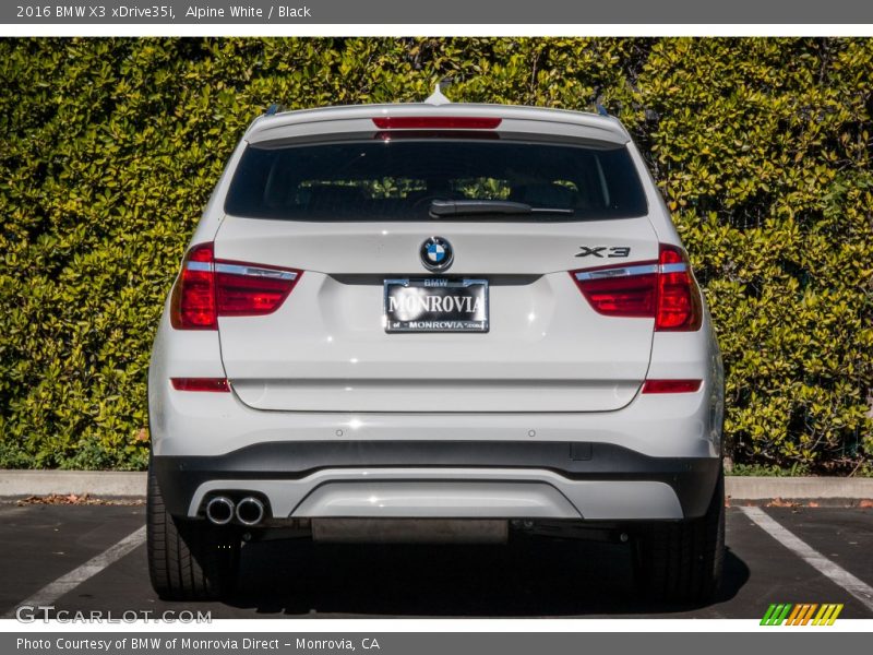 Alpine White / Black 2016 BMW X3 xDrive35i
