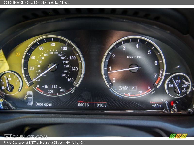 Alpine White / Black 2016 BMW X3 xDrive35i