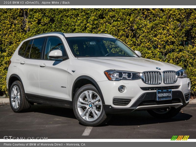 Alpine White / Black 2016 BMW X3 xDrive35i
