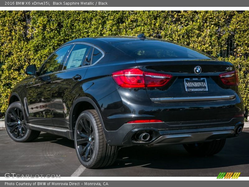 Black Sapphire Metallic / Black 2016 BMW X6 xDrive35i