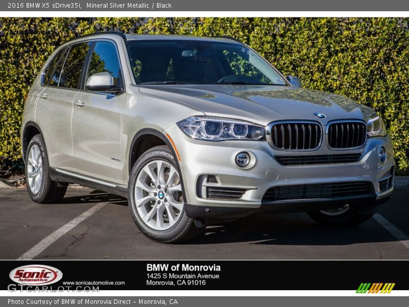 Mineral Silver Metallic / Black 2016 BMW X5 sDrive35i