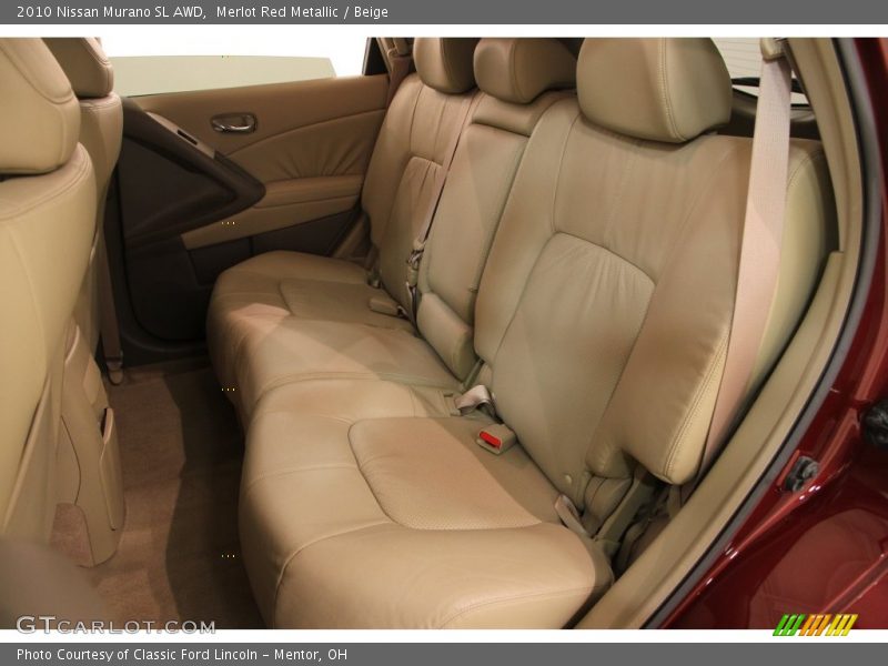 Merlot Red Metallic / Beige 2010 Nissan Murano SL AWD