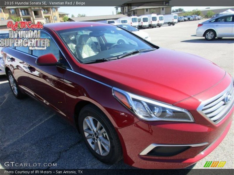 Venetian Red / Beige 2016 Hyundai Sonata SE