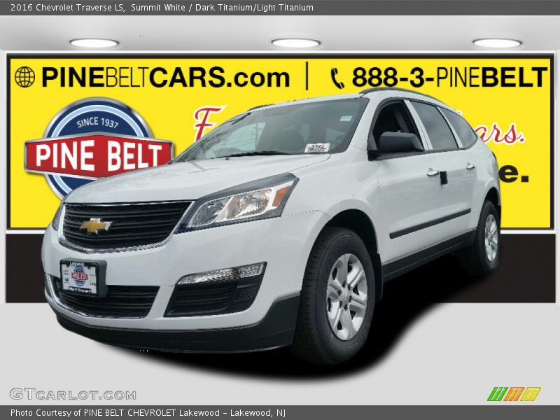 Summit White / Dark Titanium/Light Titanium 2016 Chevrolet Traverse LS