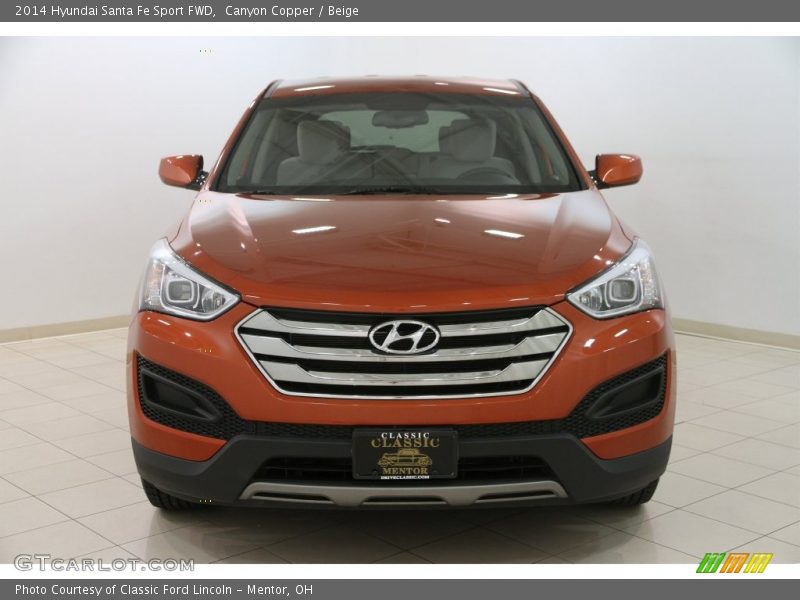 Canyon Copper / Beige 2014 Hyundai Santa Fe Sport FWD