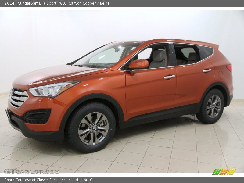 Canyon Copper / Beige 2014 Hyundai Santa Fe Sport FWD