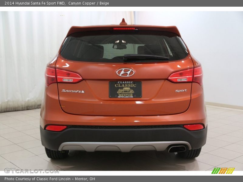 Canyon Copper / Beige 2014 Hyundai Santa Fe Sport FWD