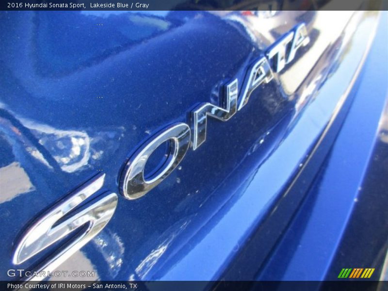 Lakeside Blue / Gray 2016 Hyundai Sonata Sport