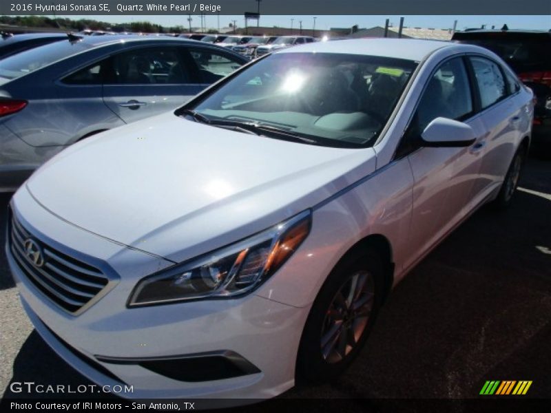 Quartz White Pearl / Beige 2016 Hyundai Sonata SE