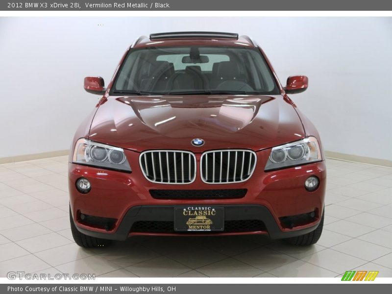 Vermilion Red Metallic / Black 2012 BMW X3 xDrive 28i