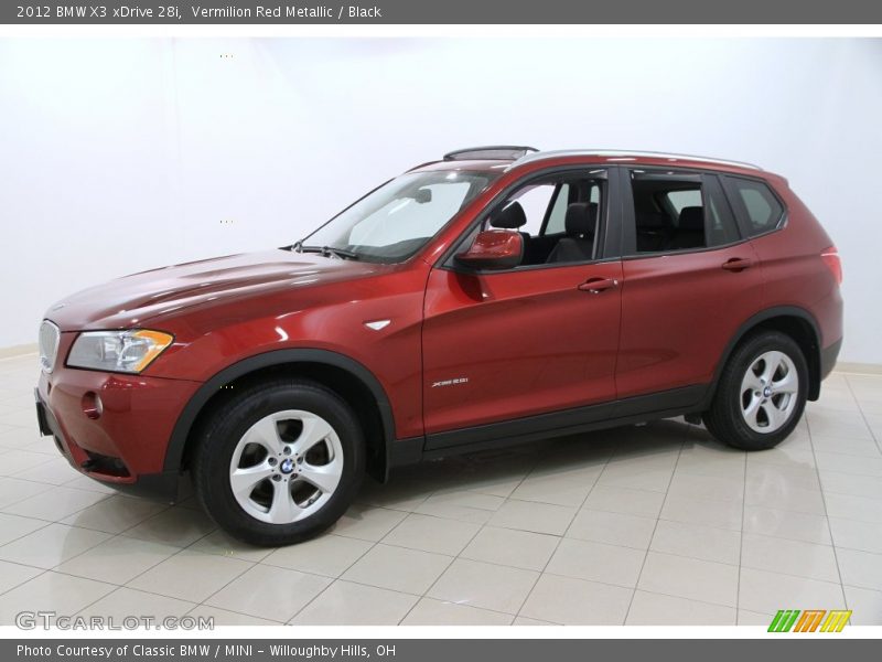 Vermilion Red Metallic / Black 2012 BMW X3 xDrive 28i