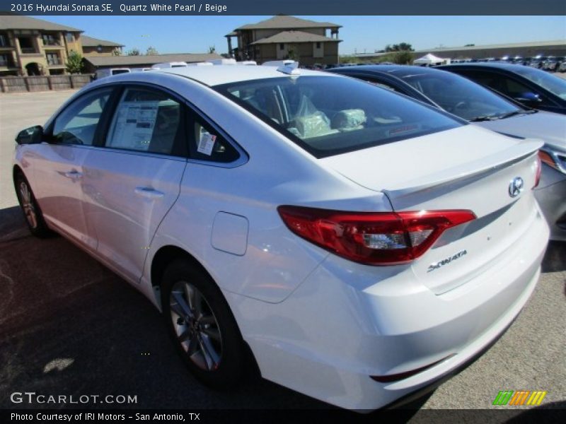 Quartz White Pearl / Beige 2016 Hyundai Sonata SE