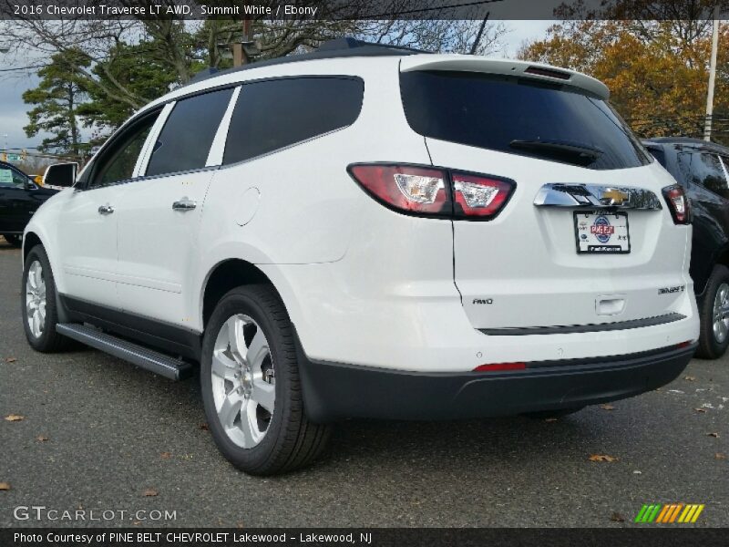 Summit White / Ebony 2016 Chevrolet Traverse LT AWD