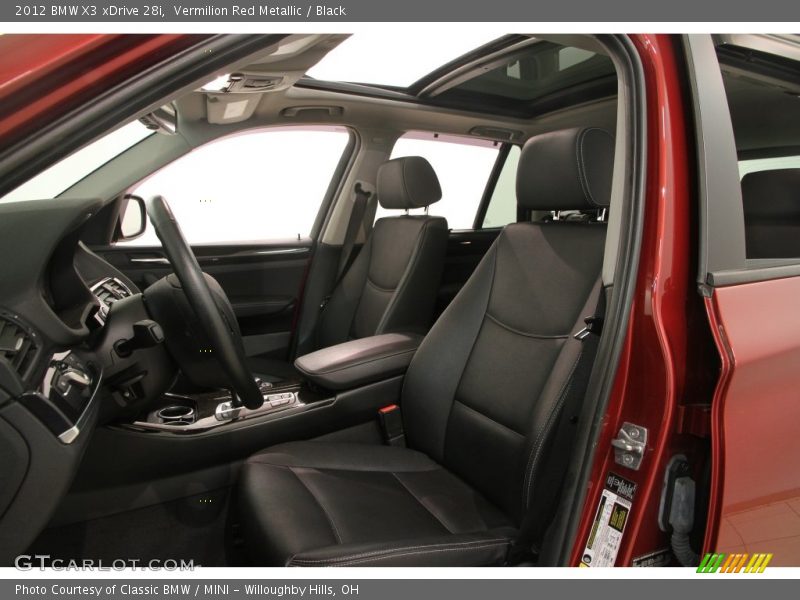 Vermilion Red Metallic / Black 2012 BMW X3 xDrive 28i