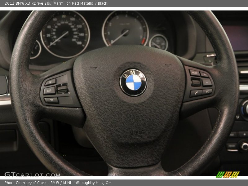 Vermilion Red Metallic / Black 2012 BMW X3 xDrive 28i