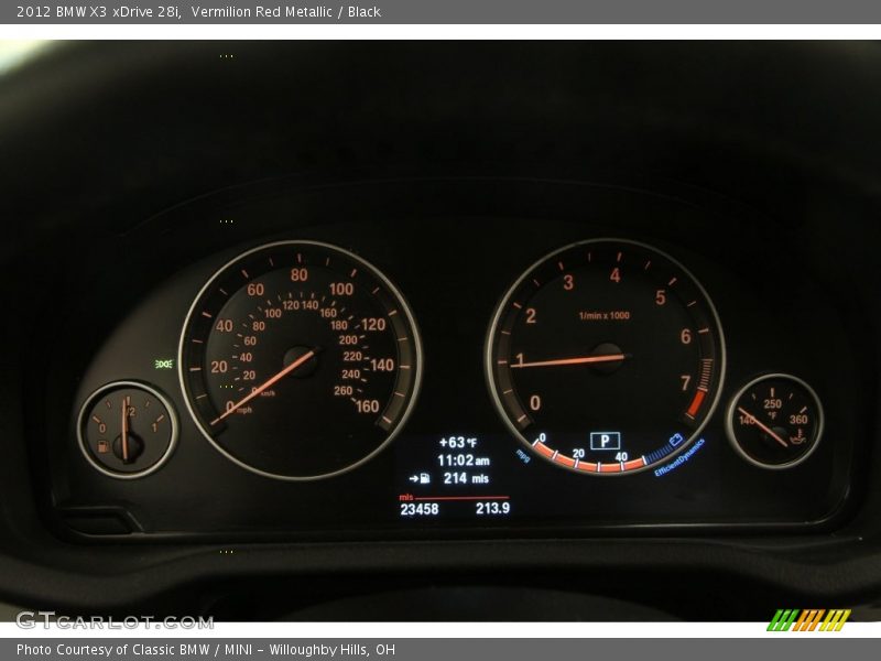 Vermilion Red Metallic / Black 2012 BMW X3 xDrive 28i