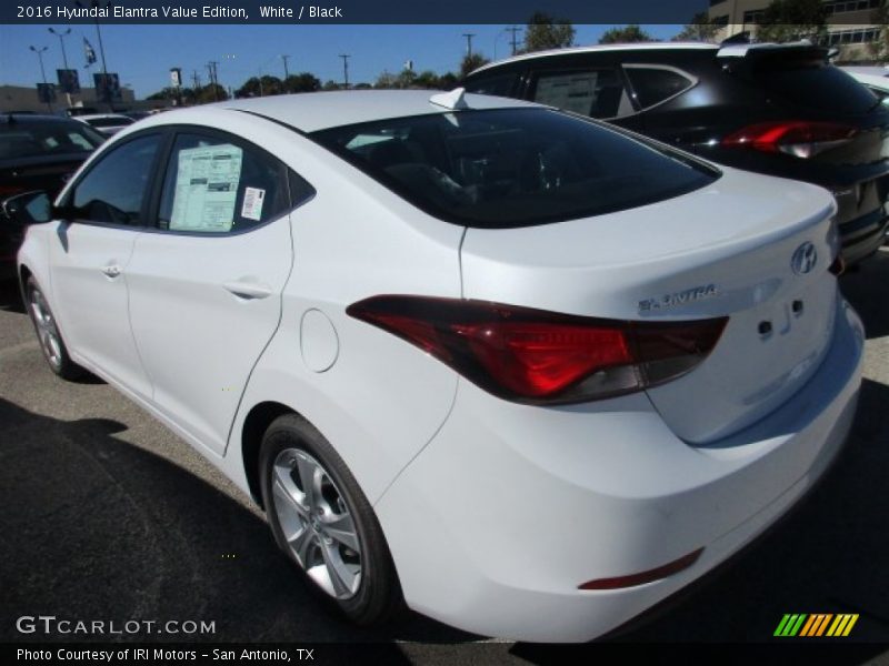 White / Black 2016 Hyundai Elantra Value Edition