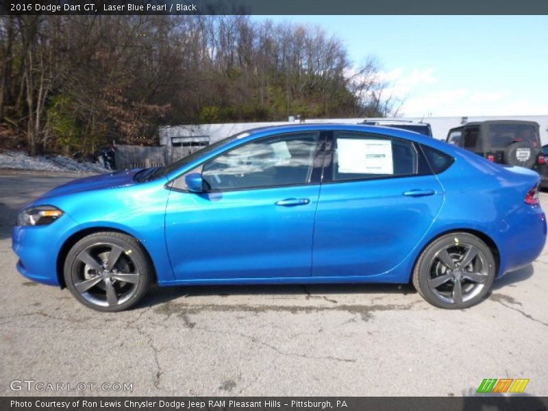 Laser Blue Pearl / Black 2016 Dodge Dart GT