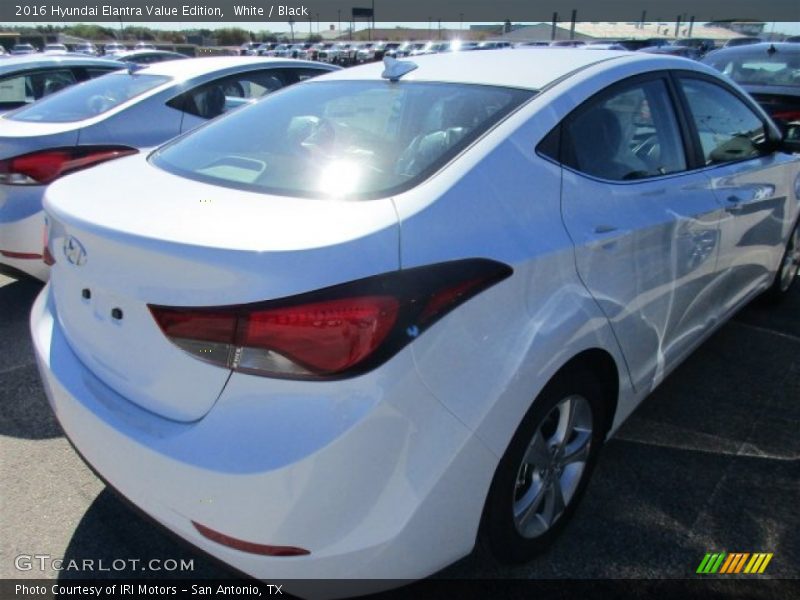 White / Black 2016 Hyundai Elantra Value Edition