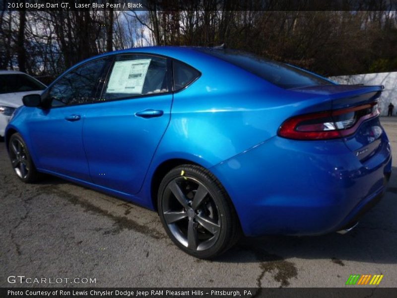 Laser Blue Pearl / Black 2016 Dodge Dart GT