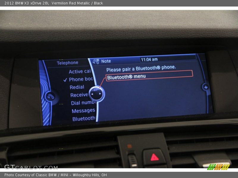 Vermilion Red Metallic / Black 2012 BMW X3 xDrive 28i