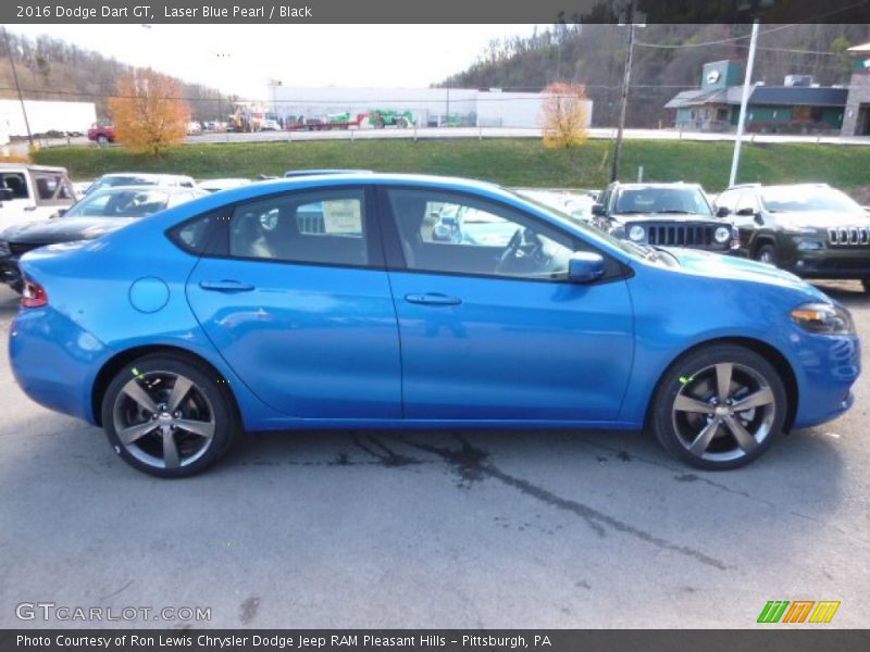 Laser Blue Pearl / Black 2016 Dodge Dart GT