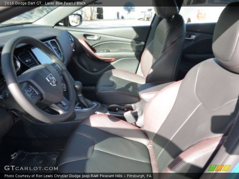 Laser Blue Pearl / Black 2016 Dodge Dart GT