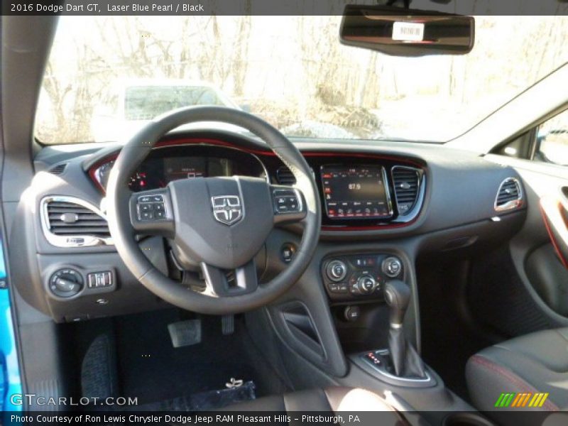 Laser Blue Pearl / Black 2016 Dodge Dart GT