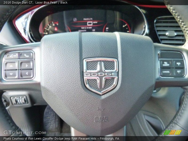 Laser Blue Pearl / Black 2016 Dodge Dart GT