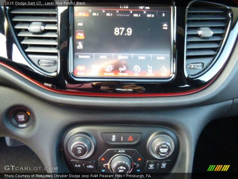Laser Blue Pearl / Black 2016 Dodge Dart GT