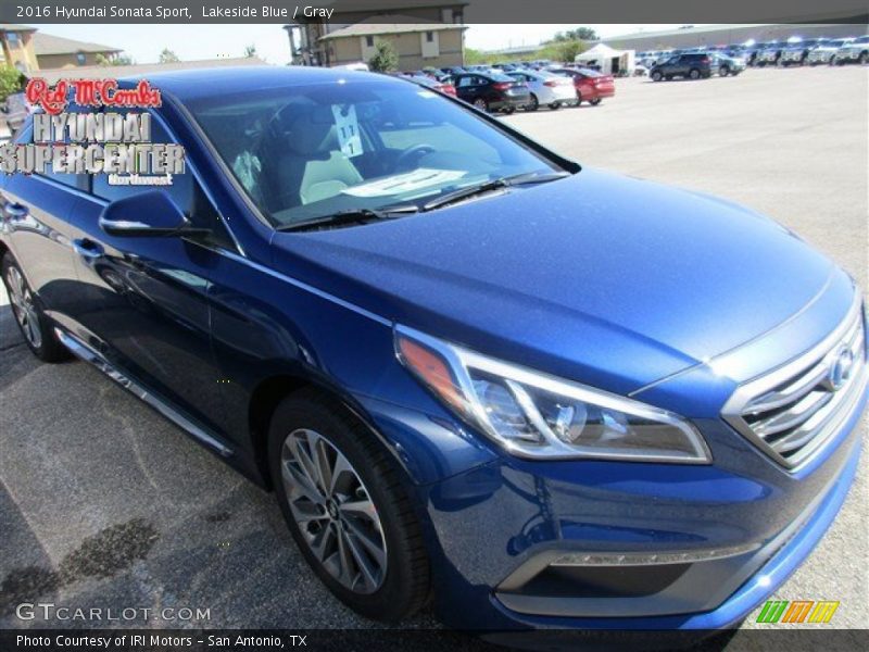 Lakeside Blue / Gray 2016 Hyundai Sonata Sport