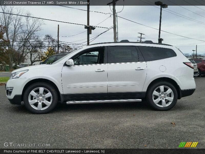 Summit White / Ebony 2016 Chevrolet Traverse LT AWD