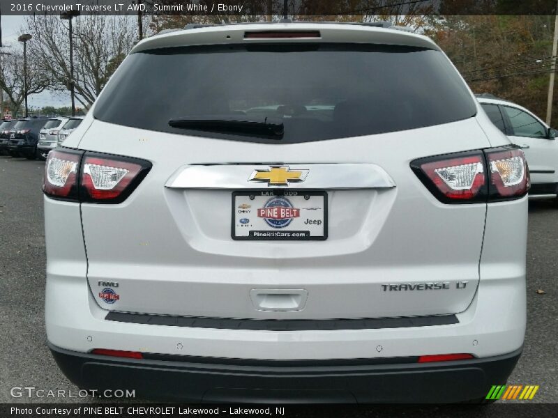 Summit White / Ebony 2016 Chevrolet Traverse LT AWD