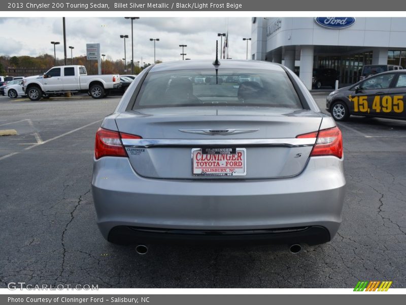 Billet Silver Metallic / Black/Light Frost Beige 2013 Chrysler 200 Touring Sedan