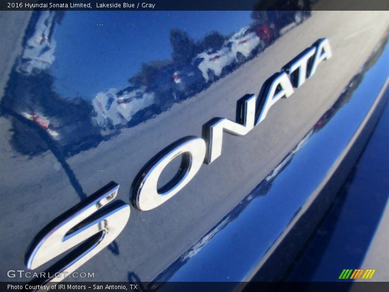 Lakeside Blue / Gray 2016 Hyundai Sonata Limited