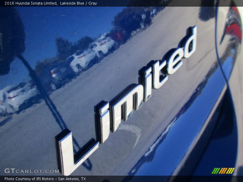 Lakeside Blue / Gray 2016 Hyundai Sonata Limited