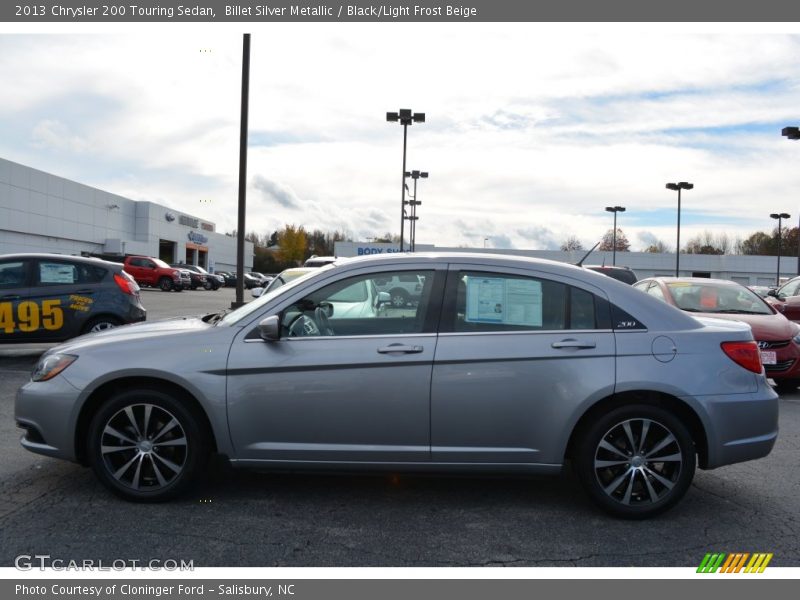 Billet Silver Metallic / Black/Light Frost Beige 2013 Chrysler 200 Touring Sedan