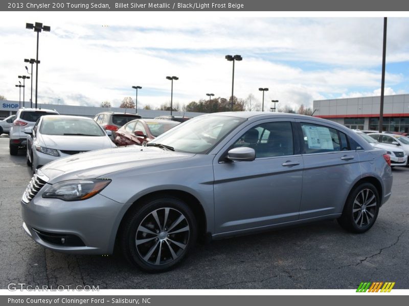 Billet Silver Metallic / Black/Light Frost Beige 2013 Chrysler 200 Touring Sedan