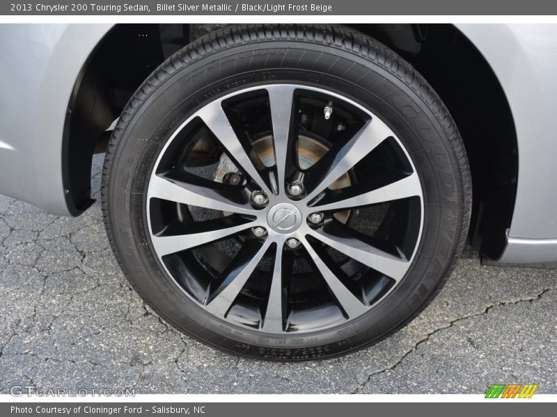 Billet Silver Metallic / Black/Light Frost Beige 2013 Chrysler 200 Touring Sedan