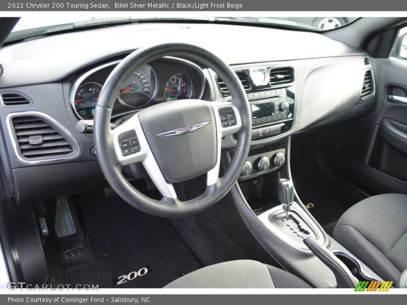 Billet Silver Metallic / Black/Light Frost Beige 2013 Chrysler 200 Touring Sedan