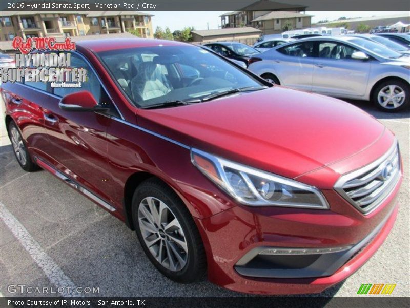 Venetian Red / Gray 2016 Hyundai Sonata Sport