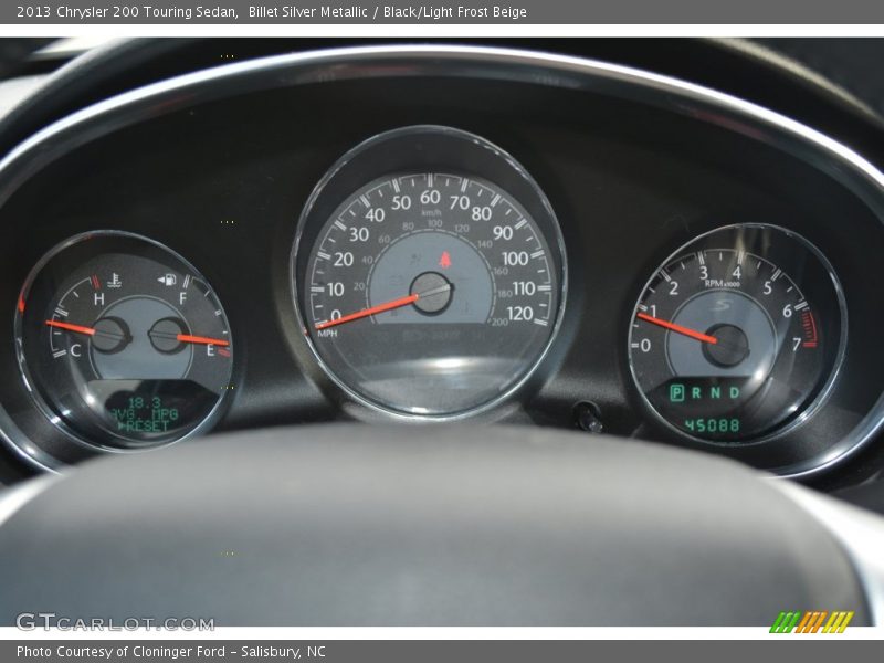 Billet Silver Metallic / Black/Light Frost Beige 2013 Chrysler 200 Touring Sedan