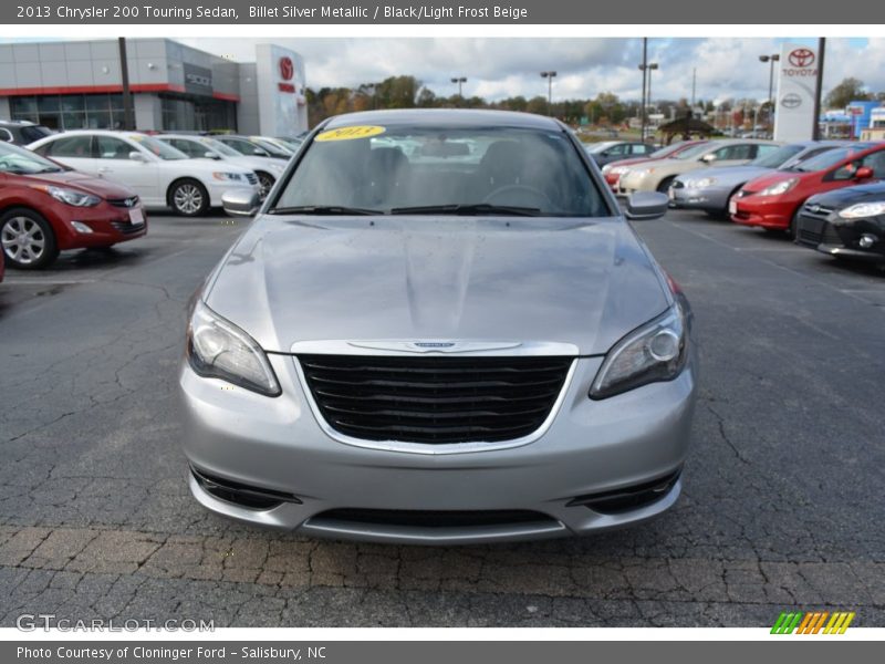 Billet Silver Metallic / Black/Light Frost Beige 2013 Chrysler 200 Touring Sedan