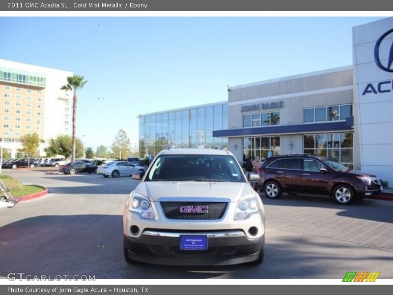 Gold Mist Metallic / Ebony 2011 GMC Acadia SL