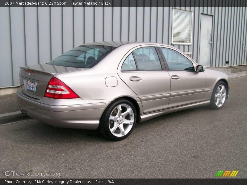 Pewter Metallic / Black 2007 Mercedes-Benz C 230 Sport