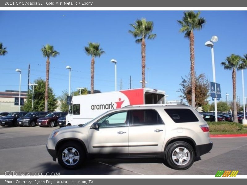 Gold Mist Metallic / Ebony 2011 GMC Acadia SL