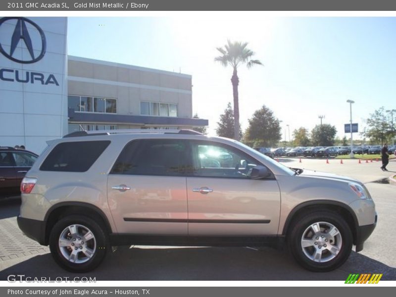 Gold Mist Metallic / Ebony 2011 GMC Acadia SL